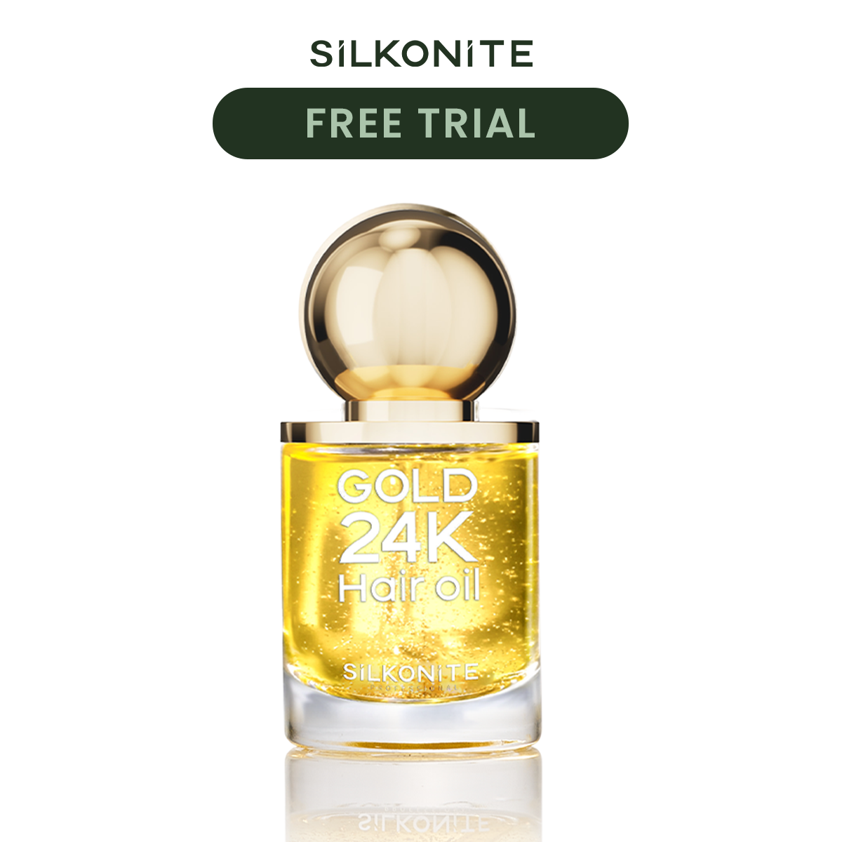 Free Trial-24k Gold Hair Oil-Transfer Dry Hair to Luxurious Shine in 7 Days